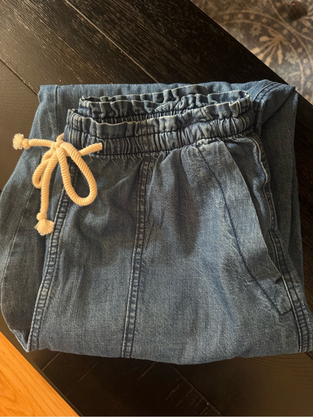 High-Waisted Utility Ankle Pants - Medium Wash - Picture 7 of 8